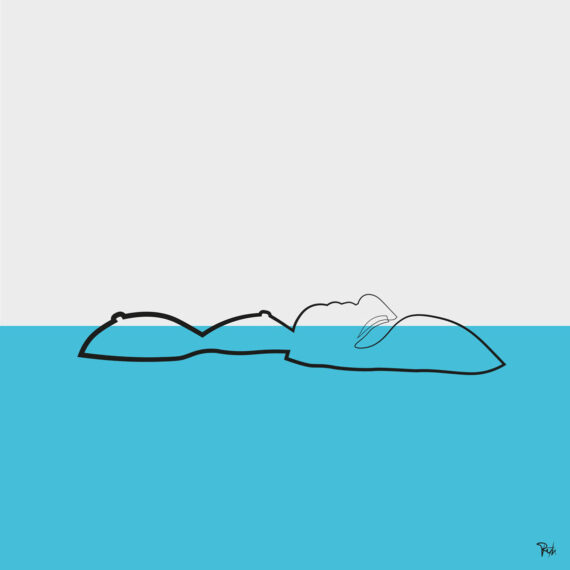 float, one line illustration