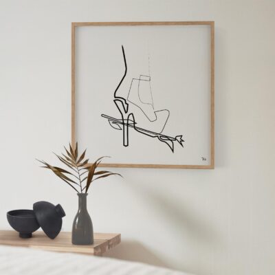 high heels woman, sexy, sensual art poster print, bedroomart